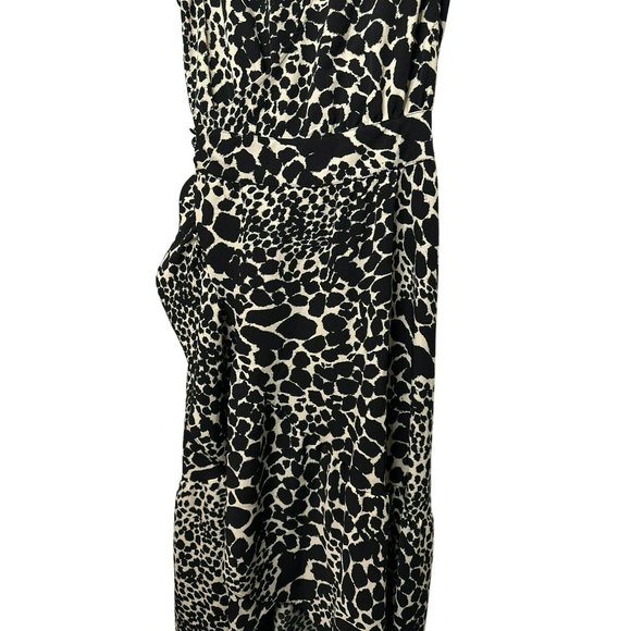 NWT Who What Wear Women's Animal Print Black Sleeveless Ruffle Trim Dress SZ XS - Picture 4 of 7